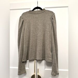 Dolan Left Coast Long Sleeve Metallic Top EUC Sand/Sable Anthropologie